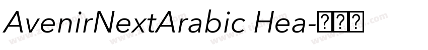 AvenirNextArabic Hea字体转换